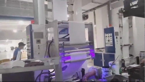 編織袋產線柔印機加裝UV噴碼